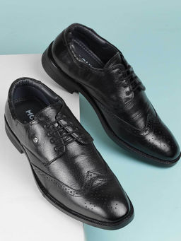 Mochi - Men Black Brogues