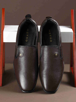 Metro - Men Dark Brown Loafers