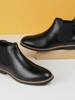 Mochi - Men Black Chelsea Boots