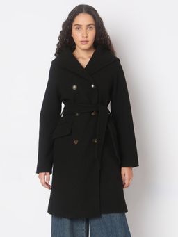 VERO MODA - Black Long Coat with Belt (Set of 2)