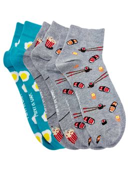 Mint & Oak - Feast Your Feet Ankle Socks for Men (Pack of 3)