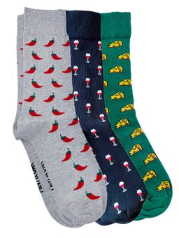 Mint & Oak - Yum Yum Toes Socks for Men (Pack of 3)