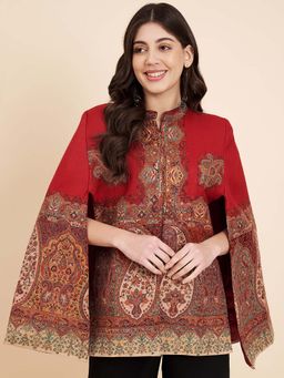 Zamour - Royal Woven Cape Jacket In Paisley