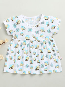 Bumzee - White Printed Dress