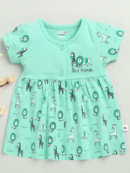 Bumzee - Green Printed Dress