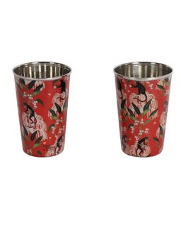 India Circus by Krsnaa Mehta - Monkey Games Steel Tumbler (Set of 2)