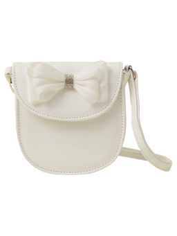 Accessorize London - Ivory Patent Bow Sling Bag