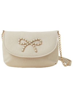 Accessorize London - Ivory Pearl Bow Sling Bag