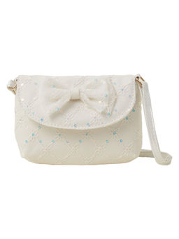 Accessorize London - Ivory Lace Bow Sling Bag