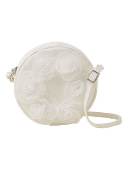 Accessorize London - White Round Flower Sling Bag