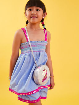 Accessorize London - Silver Girls Unicorn Sling Bag