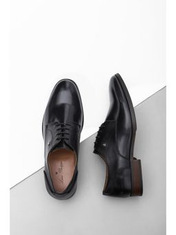 Louis Philippe - Men Black PU Lace Up Derbies