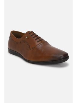 Louis Philippe - Men Brown Leather Lace Up Brogues
