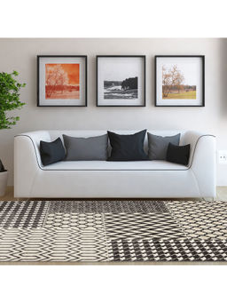 OBSESSIONS - Anti-Static Geometric Carpet, Cream