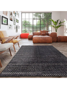 OBSESSIONS - Super Soft Anti-Static Striped Carpet, Black