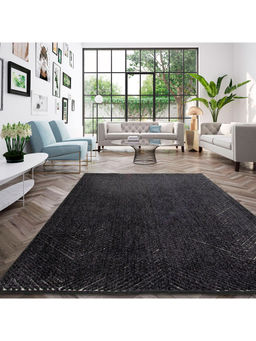 OBSESSIONS - Super Soft Anti Static Striped Carpet, Black