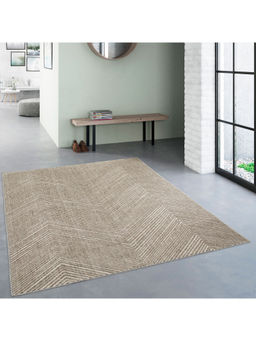 OBSESSIONS - Super Soft Anti Static Striped Carpet Beige