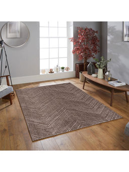 OBSESSIONS - Anti-Static Super Soft Striped Carpet, Brown