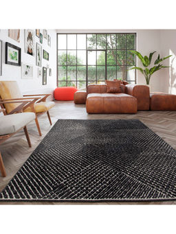 OBSESSIONS - Super Soft Anti-Static Striped Indoor Carpet, Black