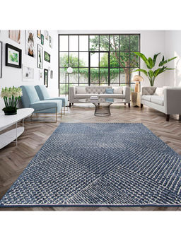 OBSESSIONS - Super Soft Anti-Static Striped Carpet, Teal