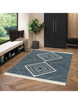 OBSESSIONS - Contemporary Non-Shedding Carpet, Navy