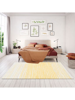 OBSESSIONS - Ultra Soft Polypropylene Striped Carpet, Mustard