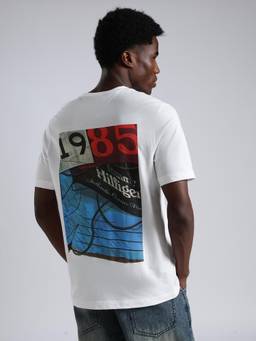 Tommy Hilfiger - Men's White Cotton Regular Fit Graphic T-Shirt
