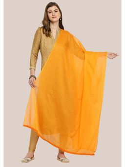 Dupatta Bazaar - Womens Kesari Orange Cotton Dupatta