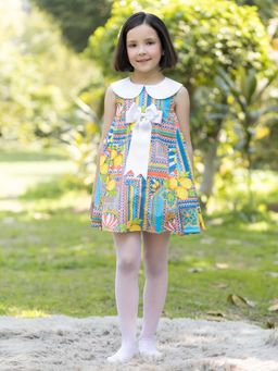 THE PONY & PEONY CO. - Multi-Color Printed Knee Length Dress