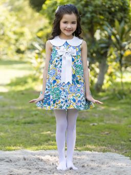 THE PONY & PEONY CO. - Multi-Color Printed Knee Length Dress