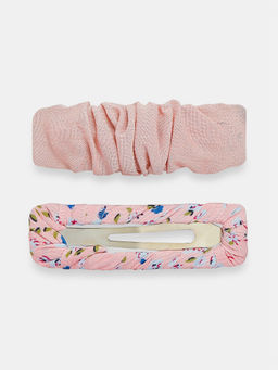 Twenty Dresses by Nykaa Fashion - Pink Down The Floral Lane Hair Clips (Set of 2)