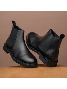 Red Tape - Men's Solid Black Chelsea Boot