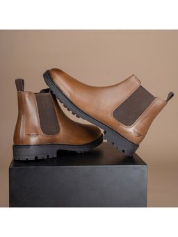 Red Tape - Men's Solid Brown Chelsea Boot