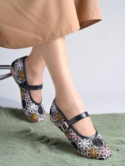 Shoetopia - Women Black Flat Ballerinas Comfortable Closed-Toe