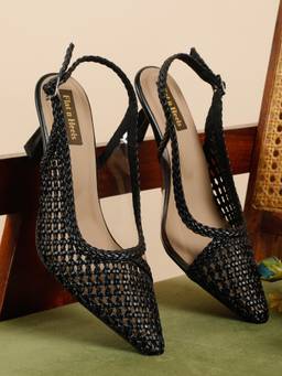 Flat n Heels - Black Kitten-Sandals Heels