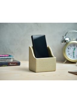 Premsons - Premium Faux Leather Mobile Holder - Stand for Smartphones - White