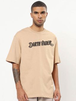 Bewakoof - Official Star Wars Men's Brown I'm Your Father Graphic Printed Oversized T-shirt