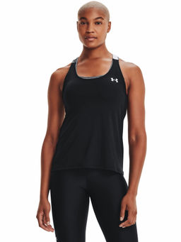 Under Armour - Black Armour Heat Gear Wordmark Strap Tank Top