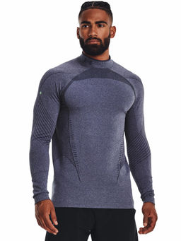 Under Armour - Purple Cold Gear Rush Seamless Mock T-Shirt