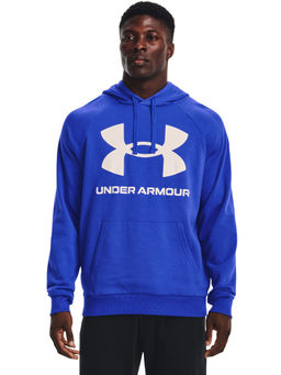 Under Armour - Blue Rival Fleece Big Logo Hoodie