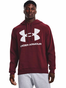Under Armour - Red Rival Fleece Big Logo Hoodie