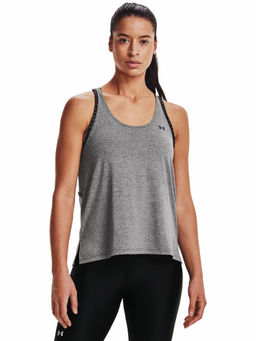 Under Armour - Grey Knockout Mesh Back Tank Top