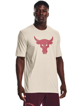 Under Armour - Beige Project Rock Brahma Bull Short Sleeve T-Shirt