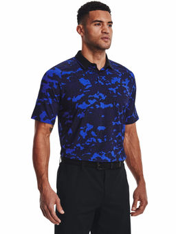 Under Armour - Navy Blue Iso Chill Charged Camo Polo T-Shirt