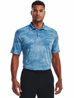 Under Armour - Blue Playoff Camo Jacquard Polo T-Shirt