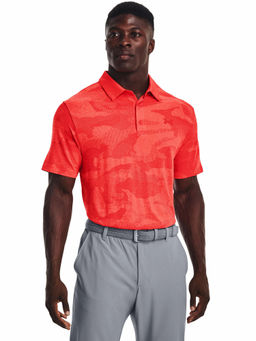 Under Armour - Red Playoff Camo Jacquard Polo T-Shirt