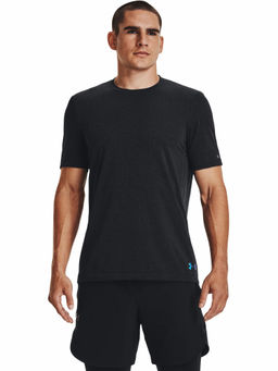 Under Armour - Black Rush Seamless Short Sleeve T-Shirt