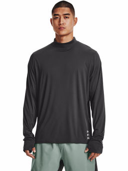 Under Armour - Grey Terrain Mock Long Sleeve T-Shirt