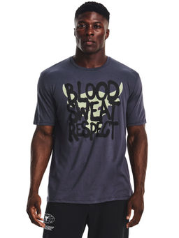 Under Armour - Navy Blue Project Rock Q3 Payoff Short Sleeve T-Shirt