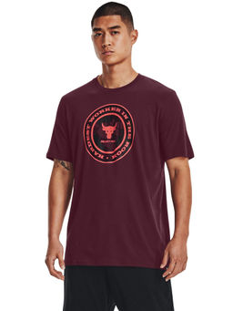 Under Armour - Red Project Rock Globe Short Sleeve T-Shirt